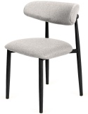 Krzesło tapicerowane LUCCA GREY FABRIC BLACK WOOD