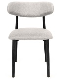 Krzesło tapicerowane LUCCA GREY FABRIC BLACK WOOD