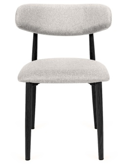 Krzesło tapicerowane LUCCA GREY FABRIC BLACK WOOD