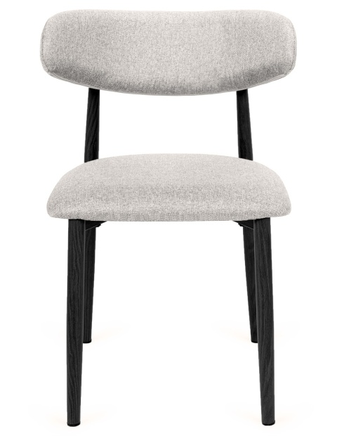 Krzesło tapicerowane LUCCA GREY FABRIC BLACK WOOD