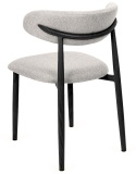 Krzesło tapicerowane LUCCA GREY FABRIC BLACK WOOD