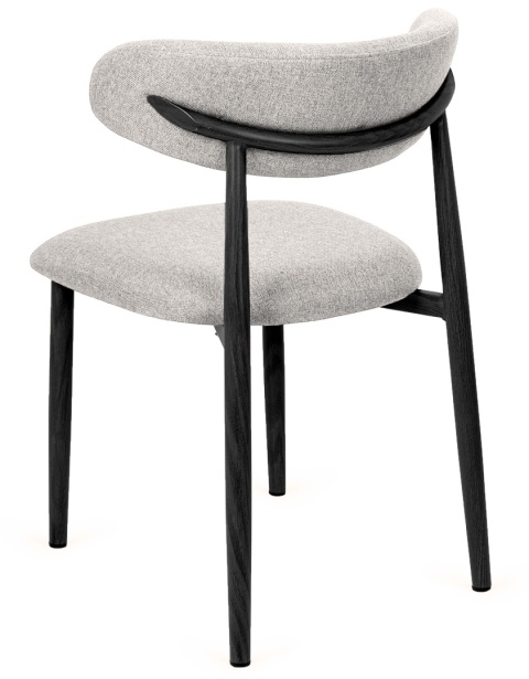 Krzesło tapicerowane LUCCA GREY FABRIC BLACK WOOD