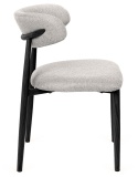 Krzesło tapicerowane LUCCA GREY FABRIC BLACK WOOD