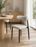 Krzesło tapicerowane LUCCA GREY FABRIC BLACK WOOD