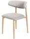 Krzesło tapicerowane LUCCA GREY FABRIC LIGHT WOOD