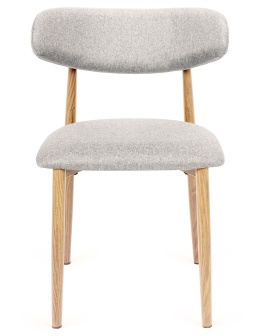 Krzesło tapicerowane LUCCA GREY FABRIC LIGHT WOOD