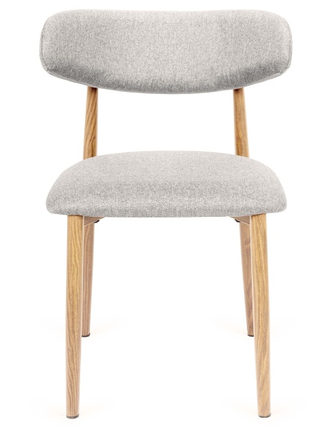 Krzesło tapicerowane LUCCA GREY FABRIC LIGHT WOOD