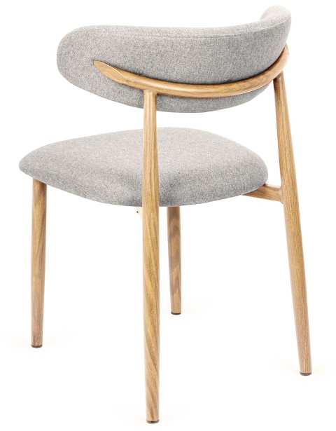 Krzesło tapicerowane LUCCA GREY FABRIC LIGHT WOOD