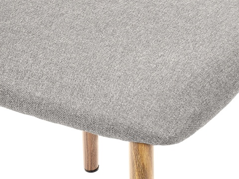 Krzesło tapicerowane LUCCA GREY FABRIC LIGHT WOOD