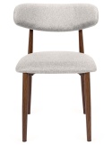 Krzesło tapicerowane LUCCA GREY FABRIC WALNUT WOOD
