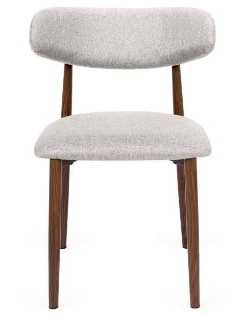 Krzesło tapicerowane LUCCA GREY FABRIC WALNUT WOOD