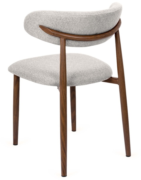 Krzesło tapicerowane LUCCA GREY FABRIC WALNUT WOOD