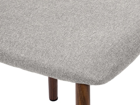 Krzesło tapicerowane LUCCA GREY FABRIC WALNUT WOOD