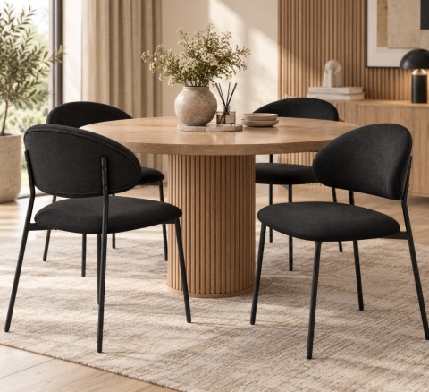 Krzesło tapicerowane MADRYT BLACK FABRIC