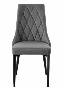 Krzesło tapicerowane SOFIA DARK GREY VELVET SMOKE