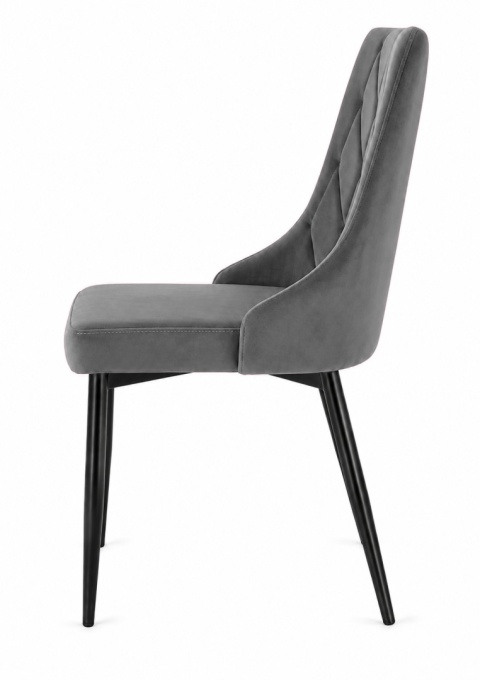 Krzesło tapicerowane SOFIA DARK GREY VELVET SMOKE