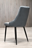 Krzesło tapicerowane SOFIA DARK GREY VELVET SMOKE