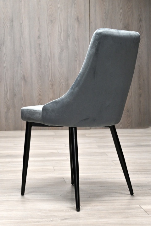 Krzesło tapicerowane SOFIA DARK GREY VELVET SMOKE
