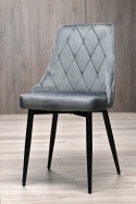 Krzesło tapicerowane SOFIA DARK GREY VELVET SMOKE