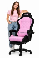 Fotel obrotowy gamingowy DIAVEL PRO ALCANTARA PINK XL