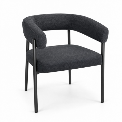Krzesło tapicerowane TOSCANA BLACK FABRIC XL
