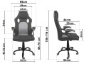 Fotel obrotowy do biurka CARRERA M ST GRAPHITE PU
