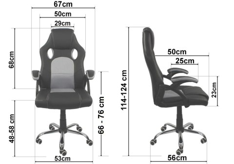 Fotel obrotowy do biurka CARRERA L GREY FABRIC Fotel obrotowy do biurka CARRERA L GREY FABRIC