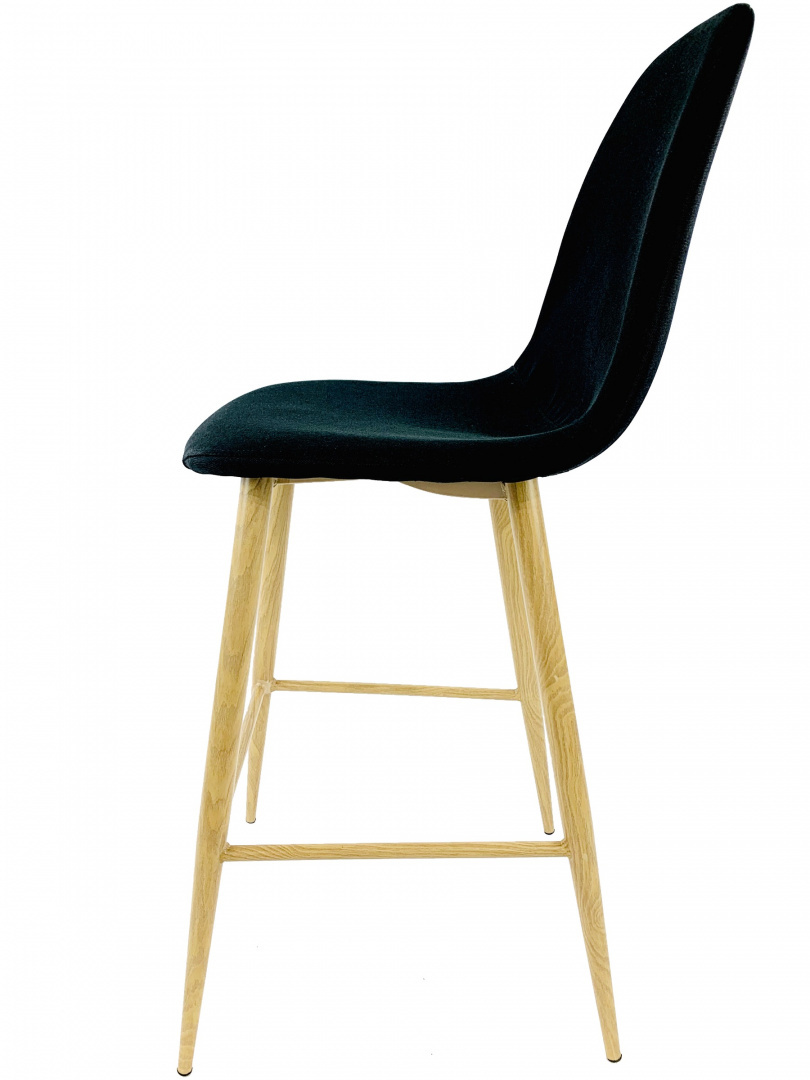 Krzesło barowe hoker AVOLA BLACK FABRIC Krzesło barowe hoker AVOLA BLACK FABRIC