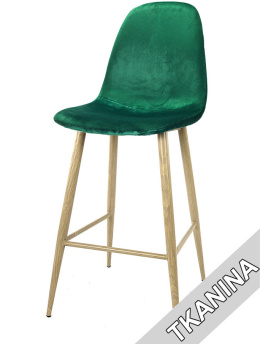 Krzesło barowe hoker AVOLA GREEN VELVET