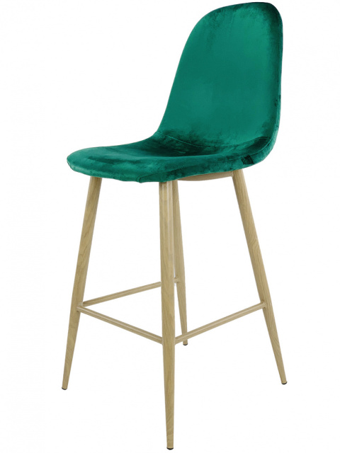 Krzesło barowe hoker AVOLA GREEN VELVET Krzesło barowe hoker AVOLA GREEN VELVET