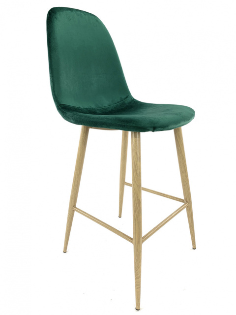 Krzesło barowe hoker AVOLA GREEN VELVET Krzesło barowe hoker AVOLA GREEN VELVET