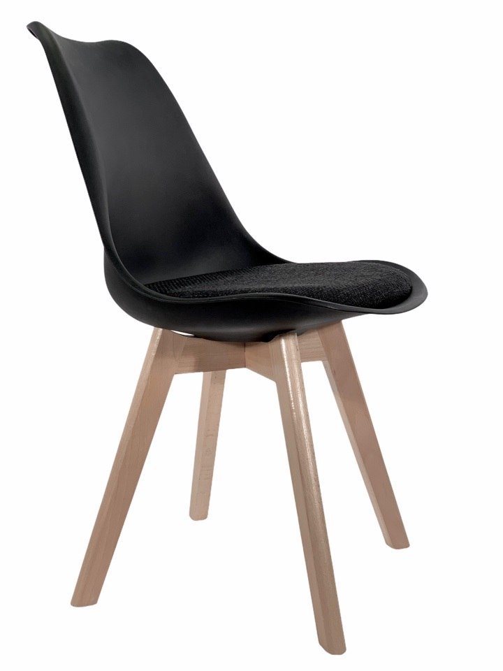 Krzesło skandynawskie MONZA PRO BLACK - Black Fabric V