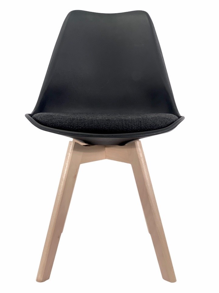 Krzesło skandynawskie MONZA BLACK Pro - Black Fabric V
