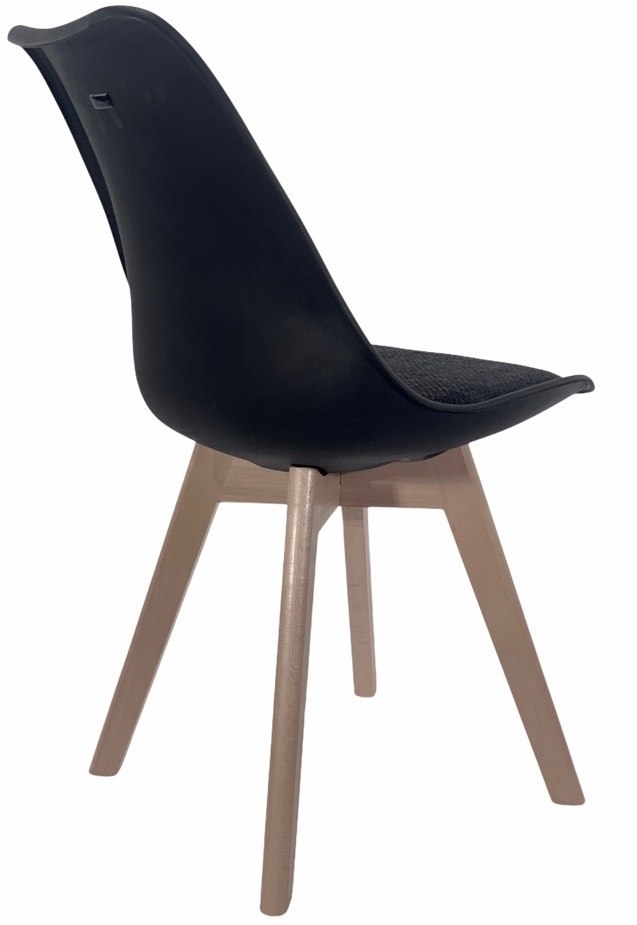 Krzesło skandynawskie MONZA BLACK Pro - Black Fabric V