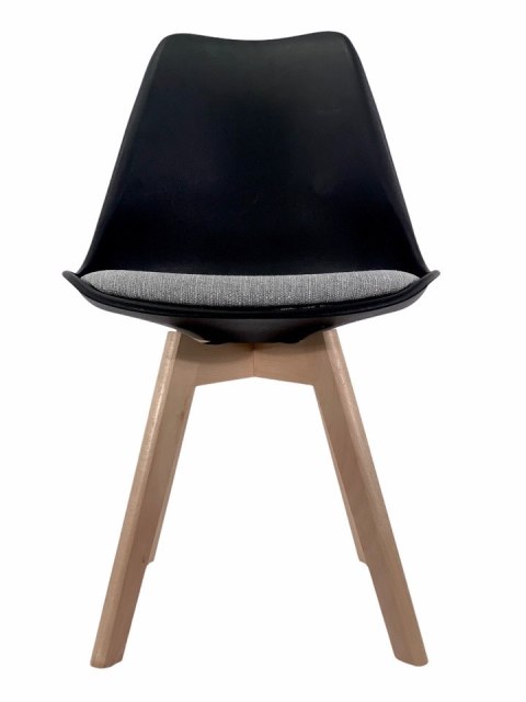 Krzesło skandynawskie MONZA BLACK Pro - Grey Fabric V Krzesło skandynawskie MONZA BLACK Pro - Grey Fabric V