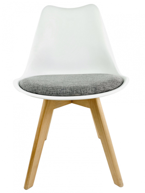 Krzesło skandynawskie MONZA WHITE Pro - Grey Fabric V Krzesło skandynawskie MONZA WHITE Pro - Grey Fabric V