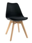 Krzesło skandynawskie MONZA ST BLACK - Black Fabric II