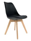 Krzesło skandynawskie MONZA BLACK - Black Fabric II