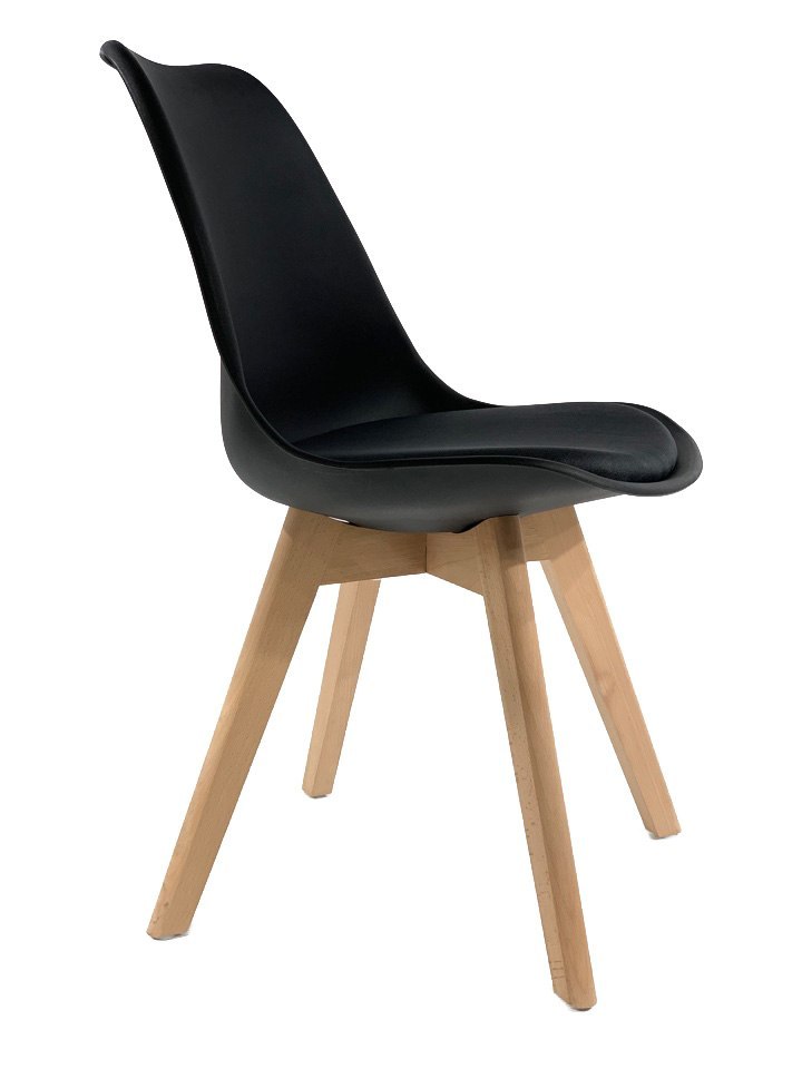 Krzesło skandynawskie MONZA ST BLACK - Black Fabric II Krzesło skandynawskie MONZA ST BLACK - Black Fabric II