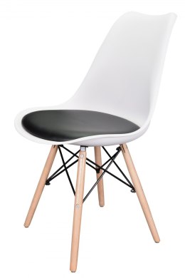 Krzesło TOSCANA BIANCO - BLACK PU