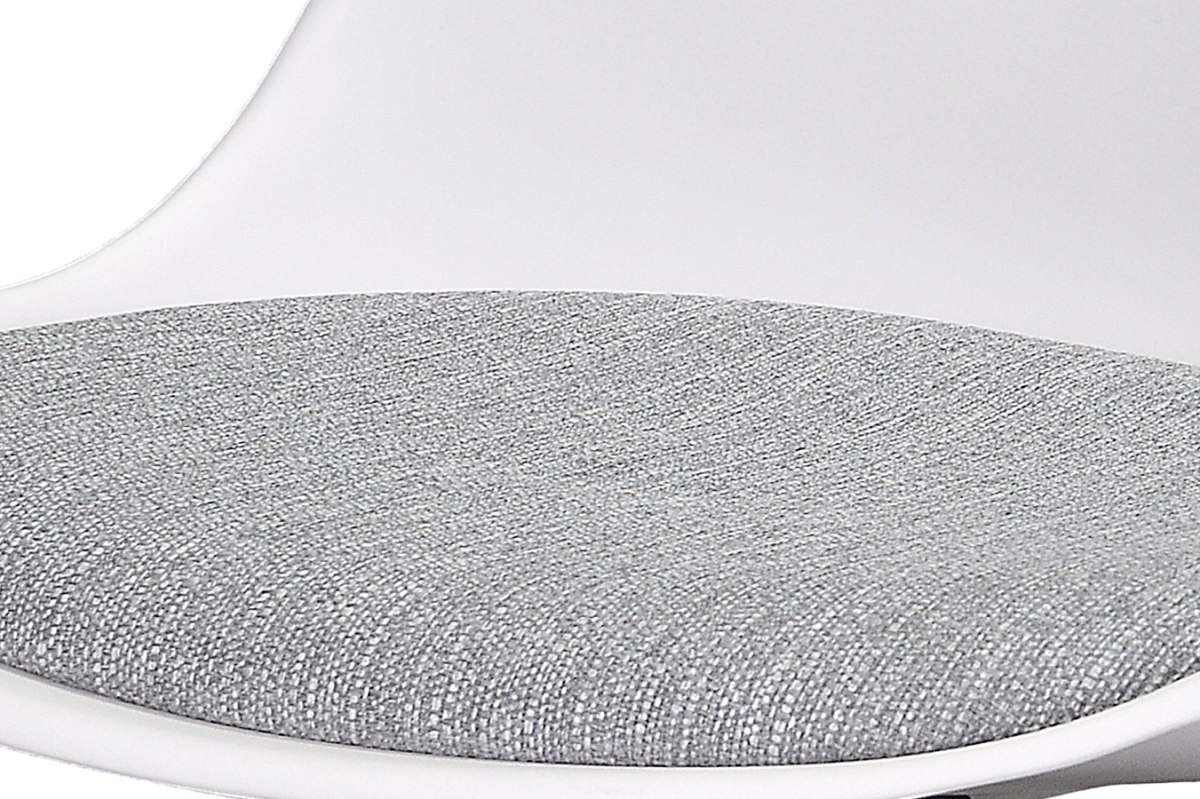 Krzesło skandynawskie z poduszką TOSCANA BIANCO - GREY FABRIC V Krzesło skandynawskie z poduszką TOSCANA BIANCO - GREY FABRIC V