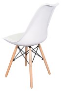 Krzesło skandynawskie z poduszką TOSCANA BIANCO WHITE