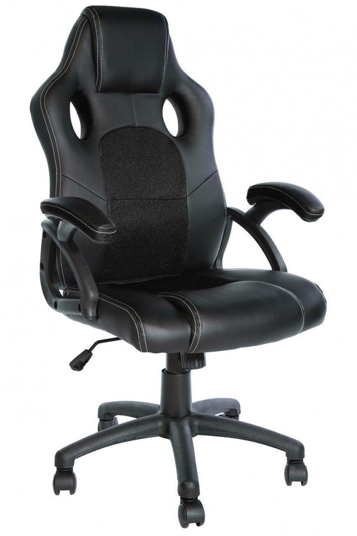 Fotel obrotowy do biurka CARRERA M BLACK PU Fotel obrotowy do biurka CARRERA M BLACK PU
