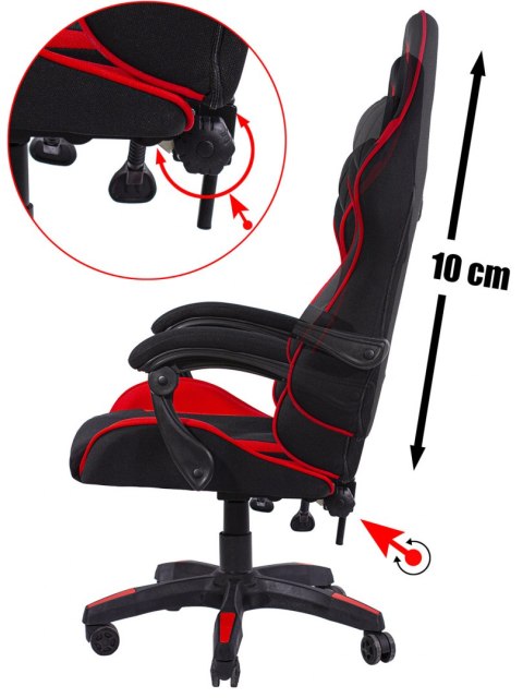 Fotel gamingowy HERO RED FABRIC II GATUNEK Fotel gamingowy HERO RED FABRIC II GATUNEK