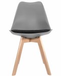 Krzesło skandynawskie MONZA ST LIGHT GREY - Black Fabric II