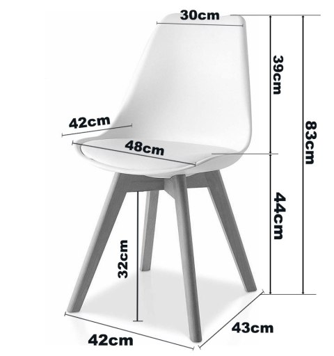 Krzesło skandynawskie MONZA LIGHT GREY - Grey Fabric II Krzesło skandynawskie MONZA LIGHT GREY - Grey Fabric II