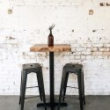 Krzesło barowe hoker BARI NERO loft - II GATUNEK