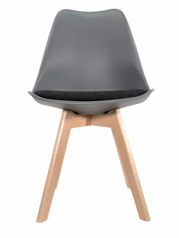 Krzesło skandynawskie MONZA DARK GREY - Black Fabric II