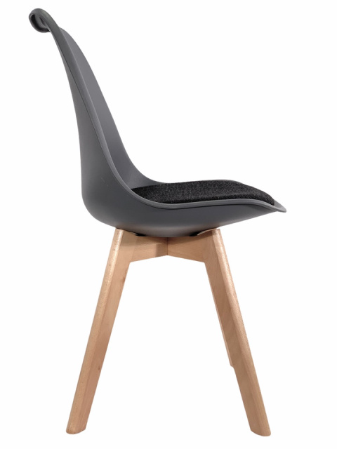 Krzesło skandynawskie MONZA DARK GREY - Black Fabric II Krzesło skandynawskie MONZA DARK GREY - Black Fabric II