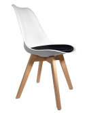 Krzesło skandynawskie MONZA ST WHITE - Black Fabric II